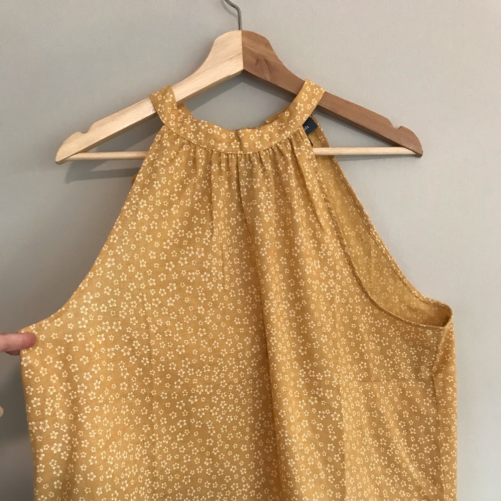 ModCloth Yellow Floral Halter NWOT
